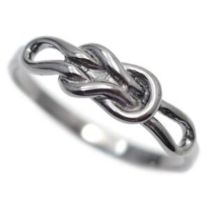 Anel Butterfly SV925/AG925 Pure Knot / Revestimento de Rutênio
