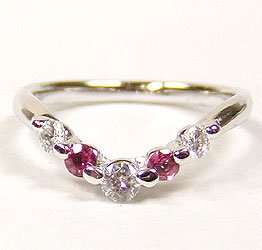Anel com Zircônia Cúbica e Turmalina Rosa